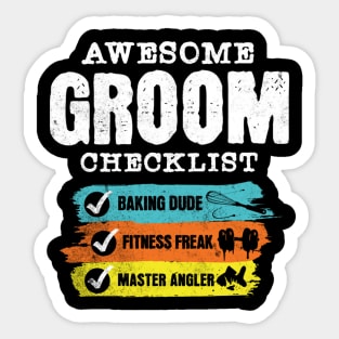 Awesome groom checklist Sticker